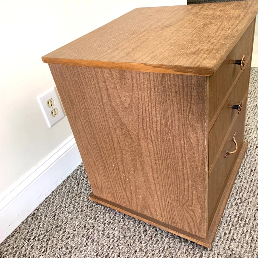 3 Drawer Nightstand Bedside Table Bedroom Storage Side Table - photo 4