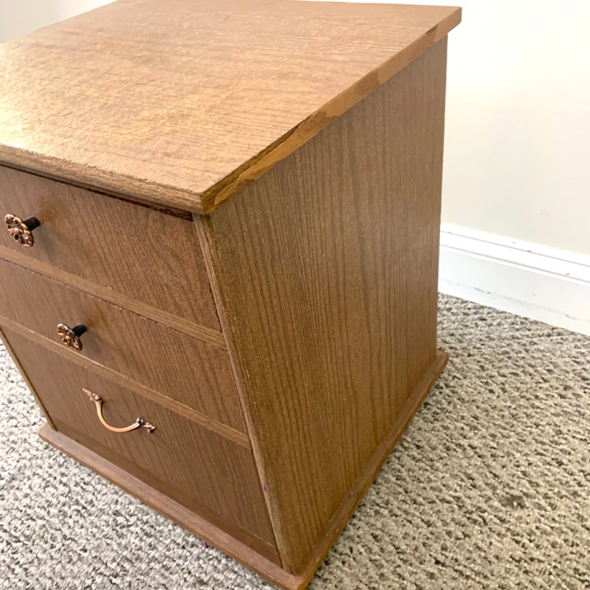 3 Drawer Nightstand Bedside Table Bedroom Storage Side Table - photo 5