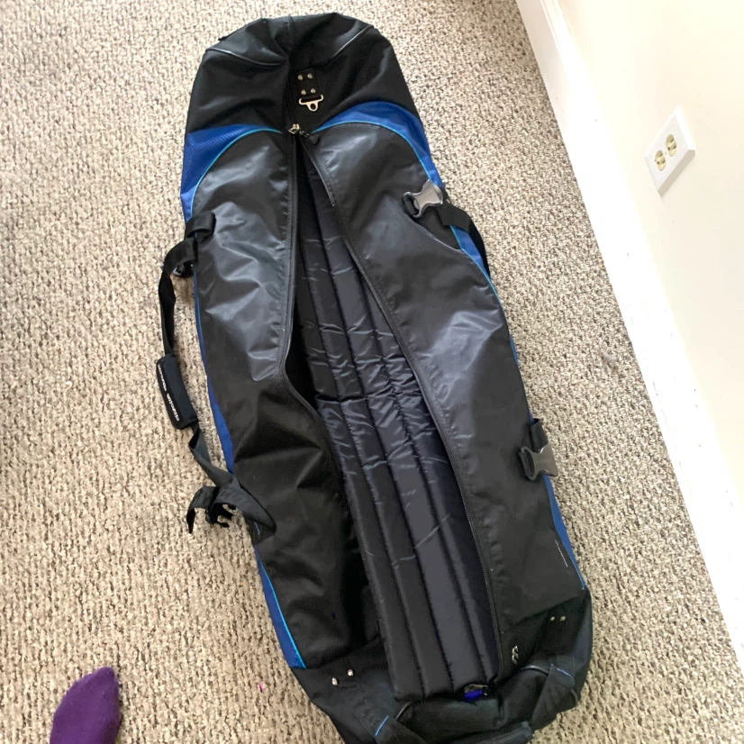 Golf Travel Bag Wheeled Padded Golf Club Travel Cover Wheels - photo 5