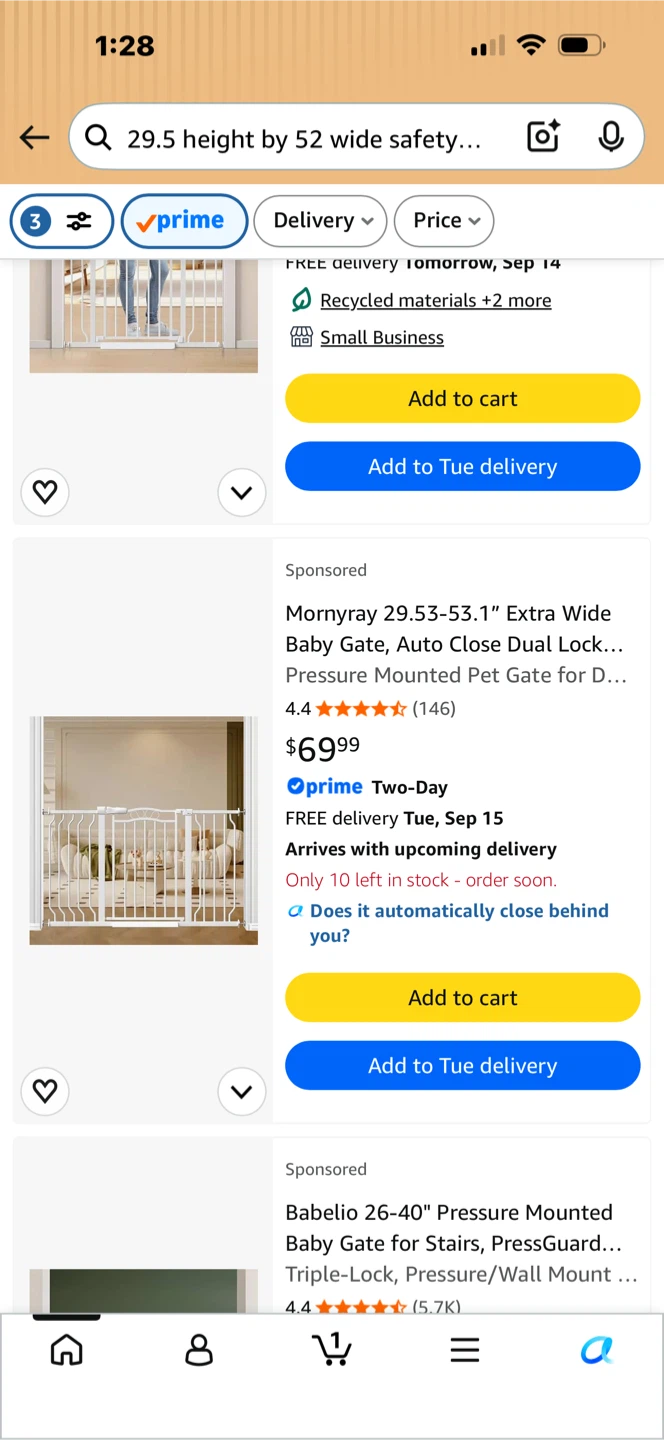 New in box Pressure Mounted Dog Gate
