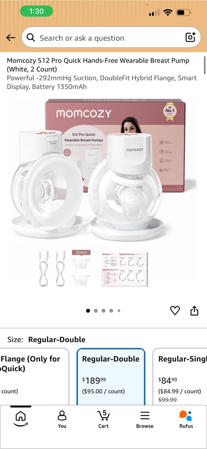 Momcozy S12 Pro Hands-Free Wearable Breast Pumps