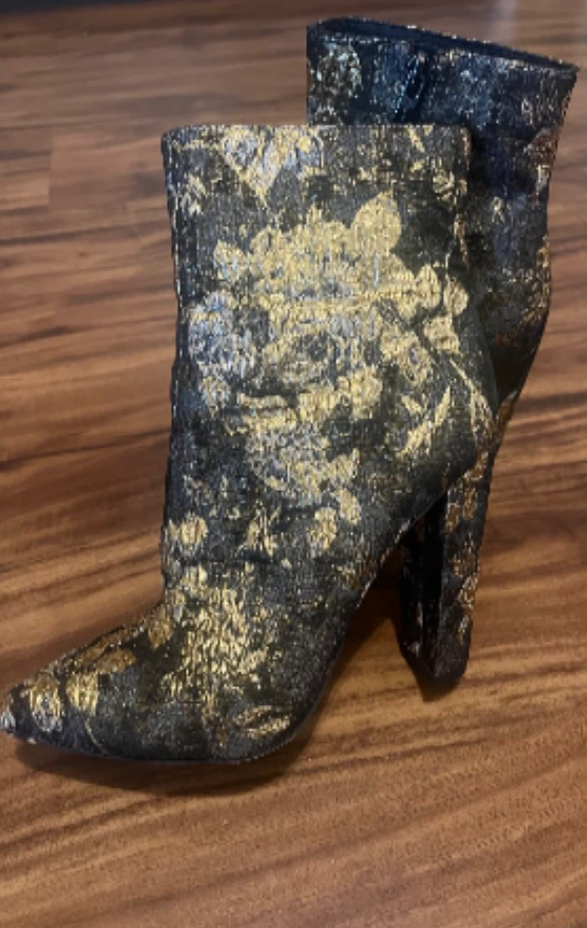 Jessica Simpson Brocade Ankle Boots Size 7.5