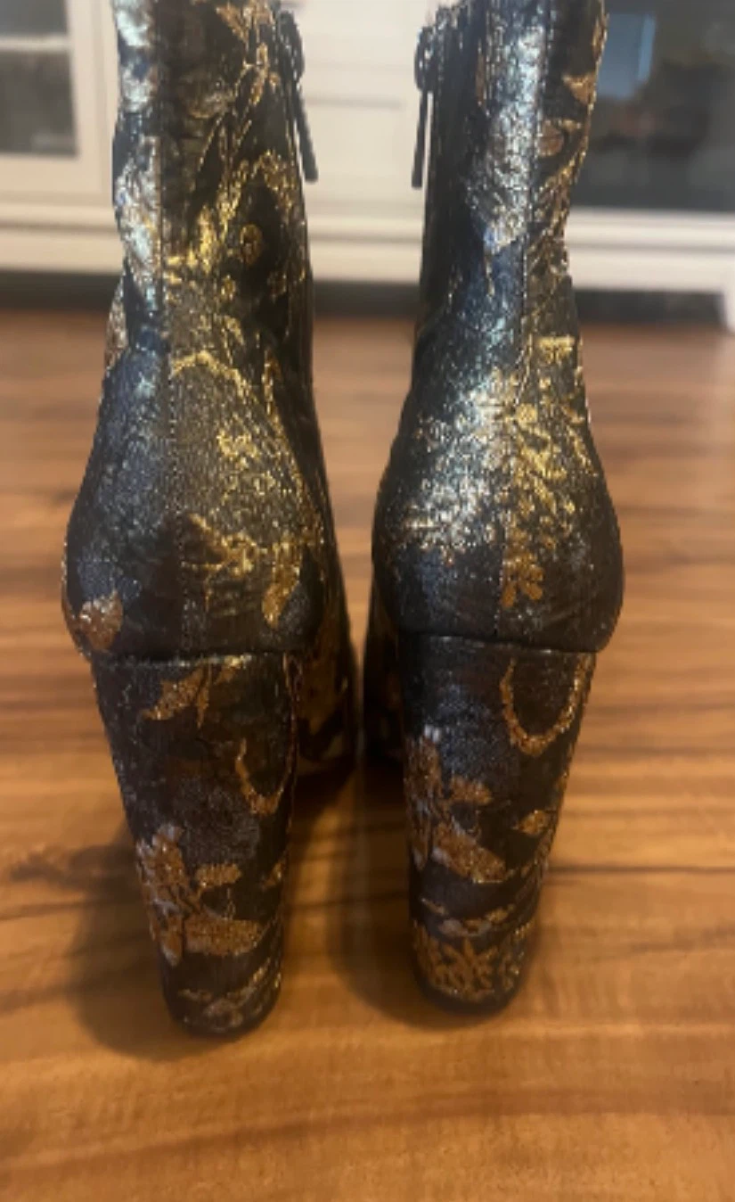 Jessica Simpson Brocade Ankle Boots Size 7.5 - photo 2