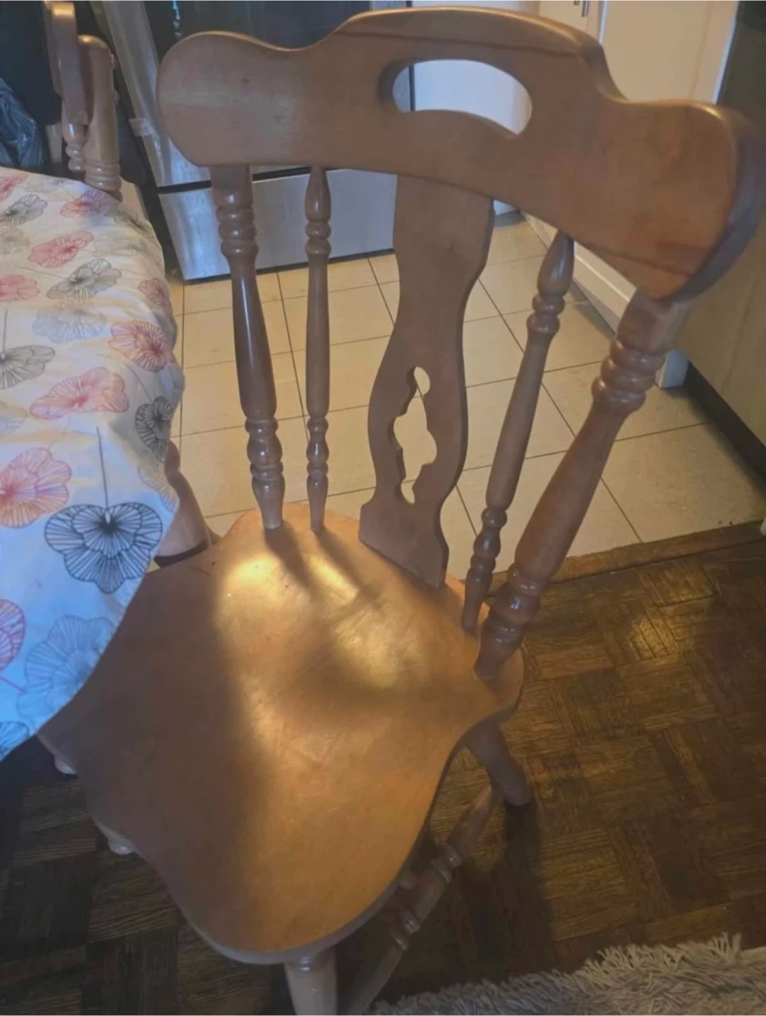 Wooden Dining Table with Four Chairs - photo 2