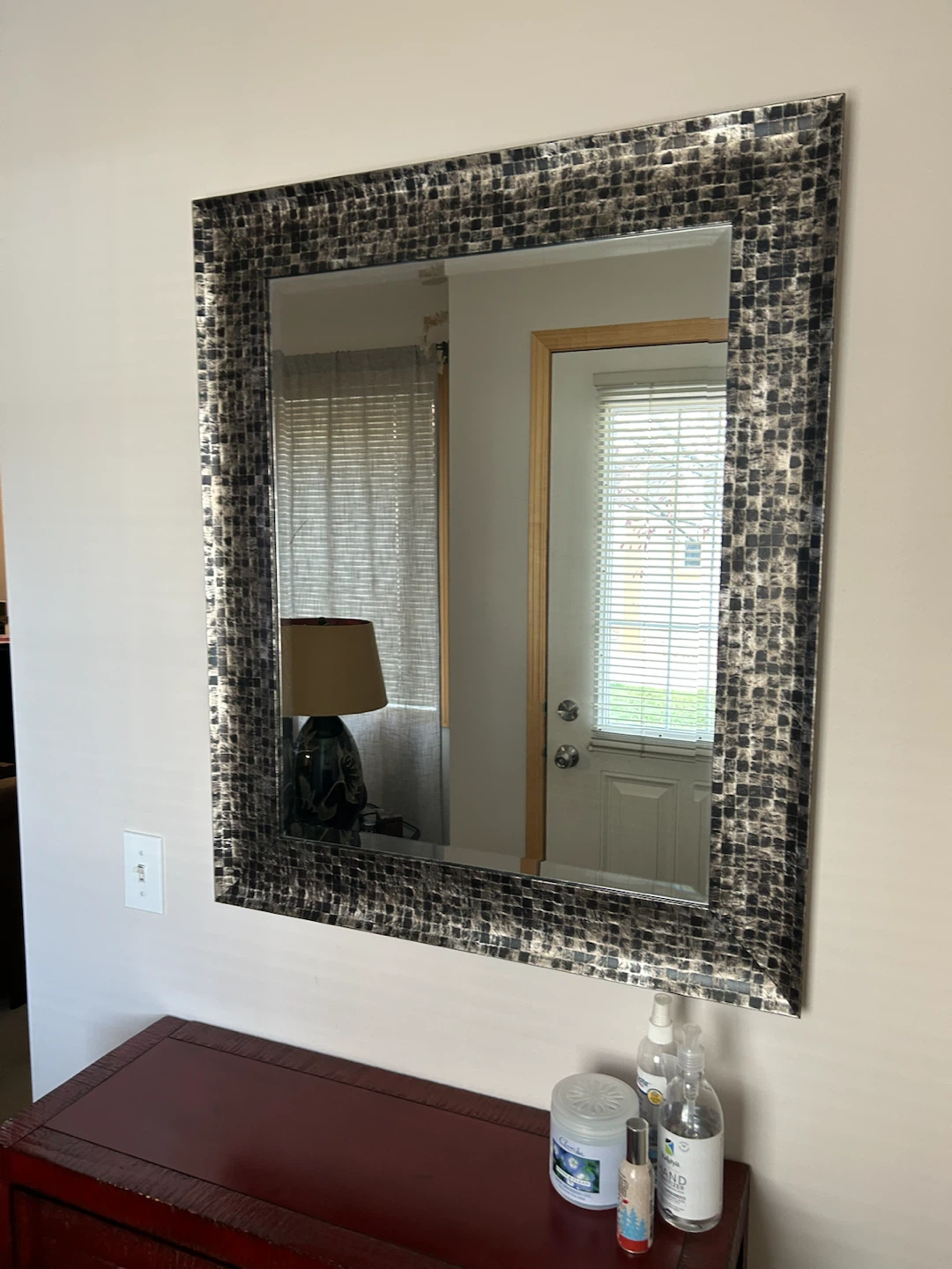 Wall Mirror with Textured Frame
