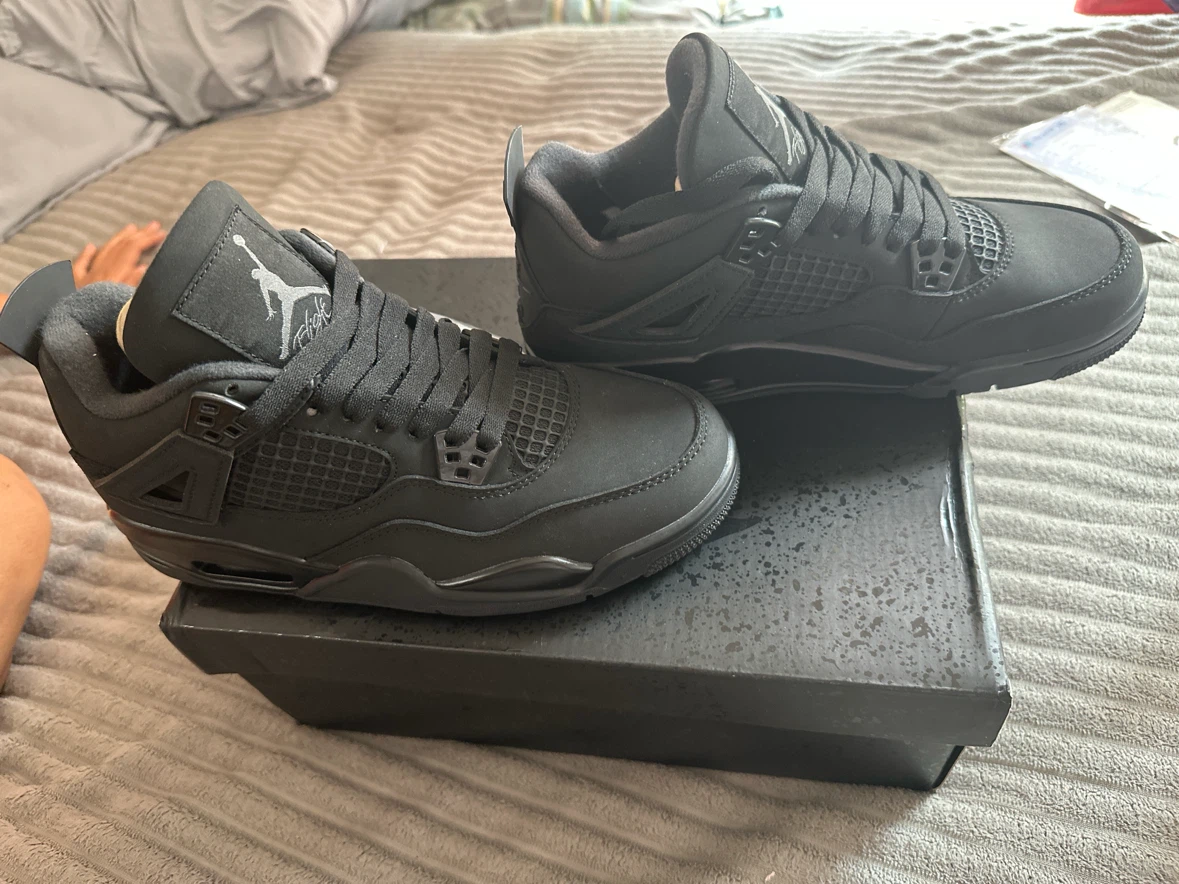 Nike Air Jordan 4 Black Cat Sneakers - photo 2