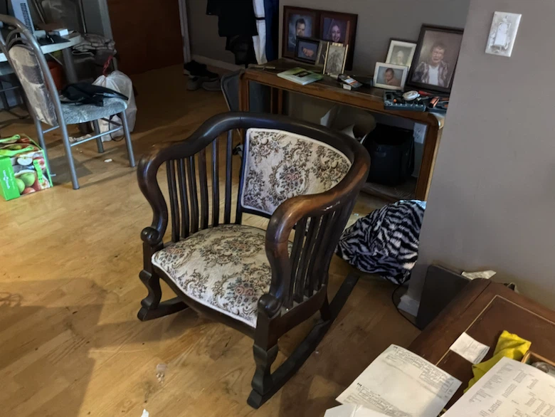 19th century solid wood rocker