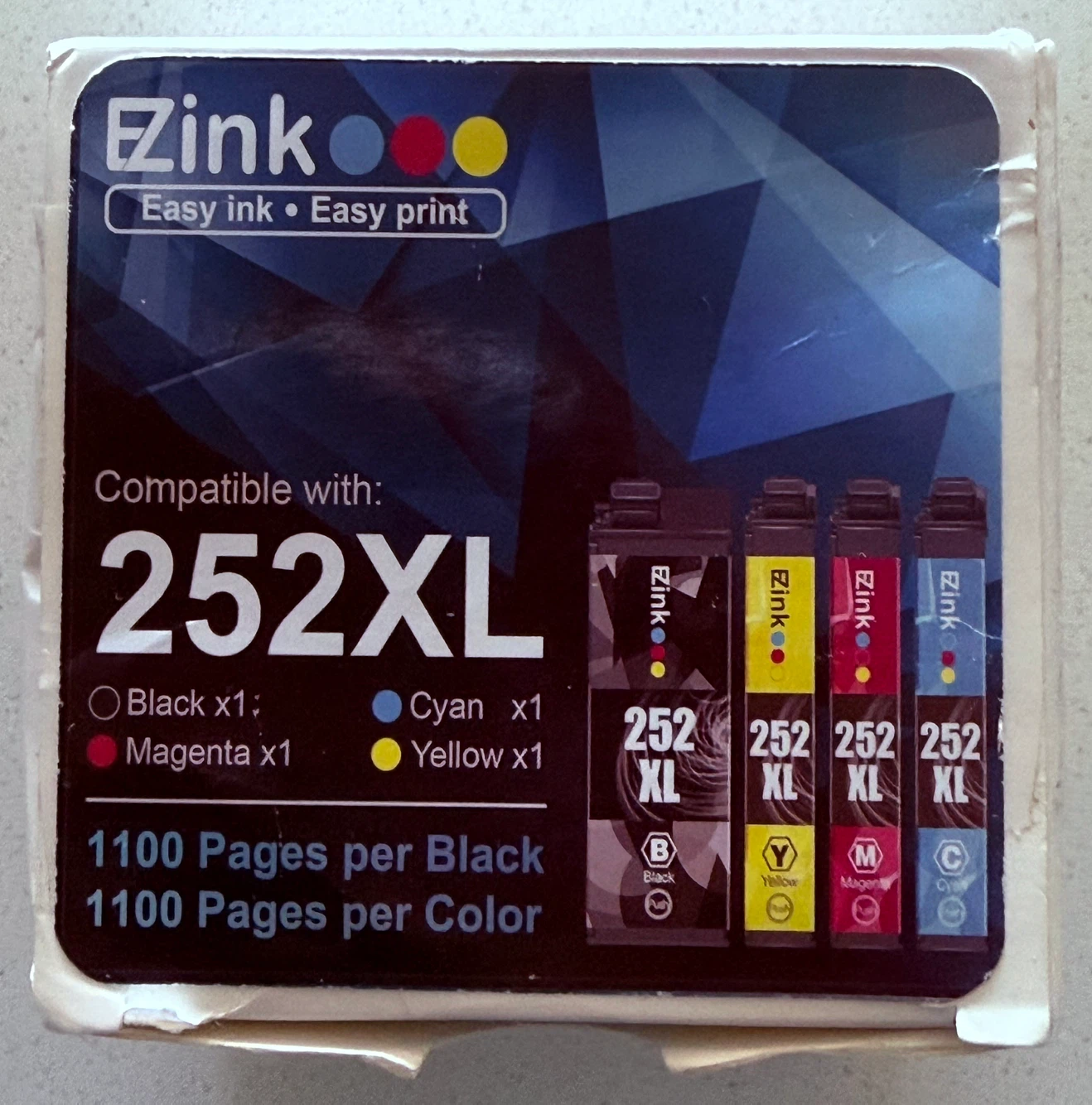 BRAND NEW • Sealed • 4pk EZiNK • # 252XL