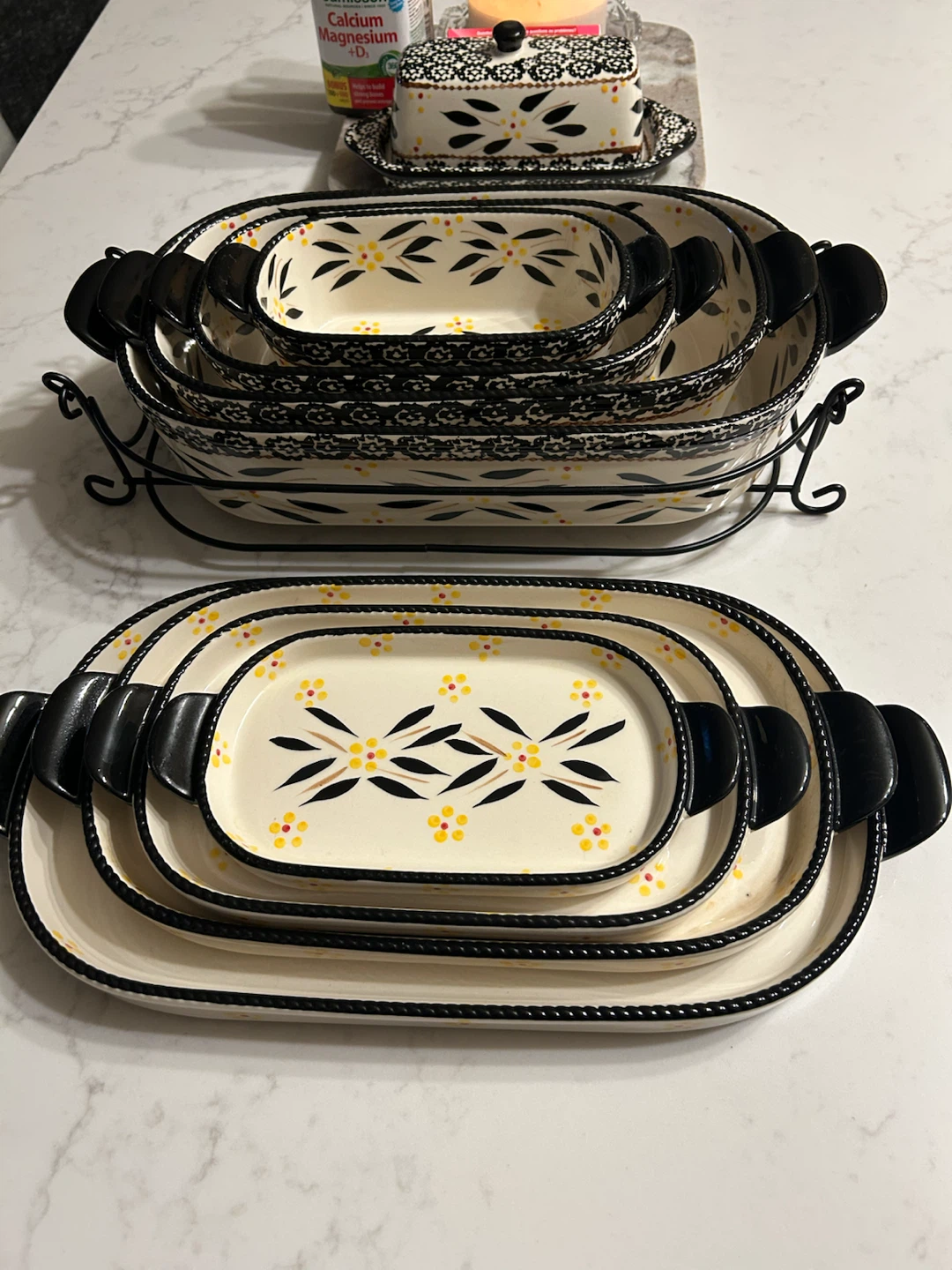 Temp-tations floral ceramic bakeware set