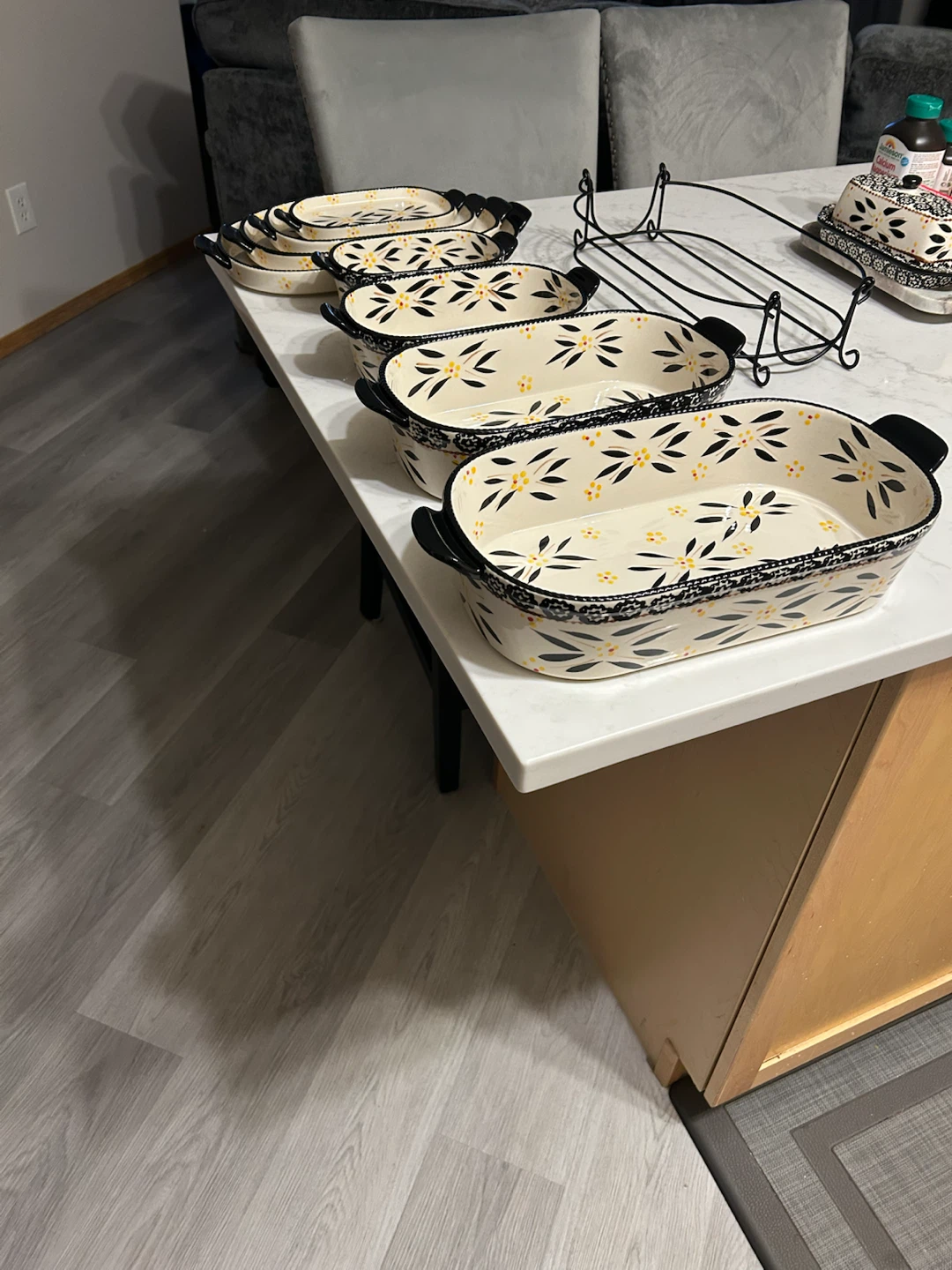 Temp-tations floral ceramic bakeware set - photo 3
