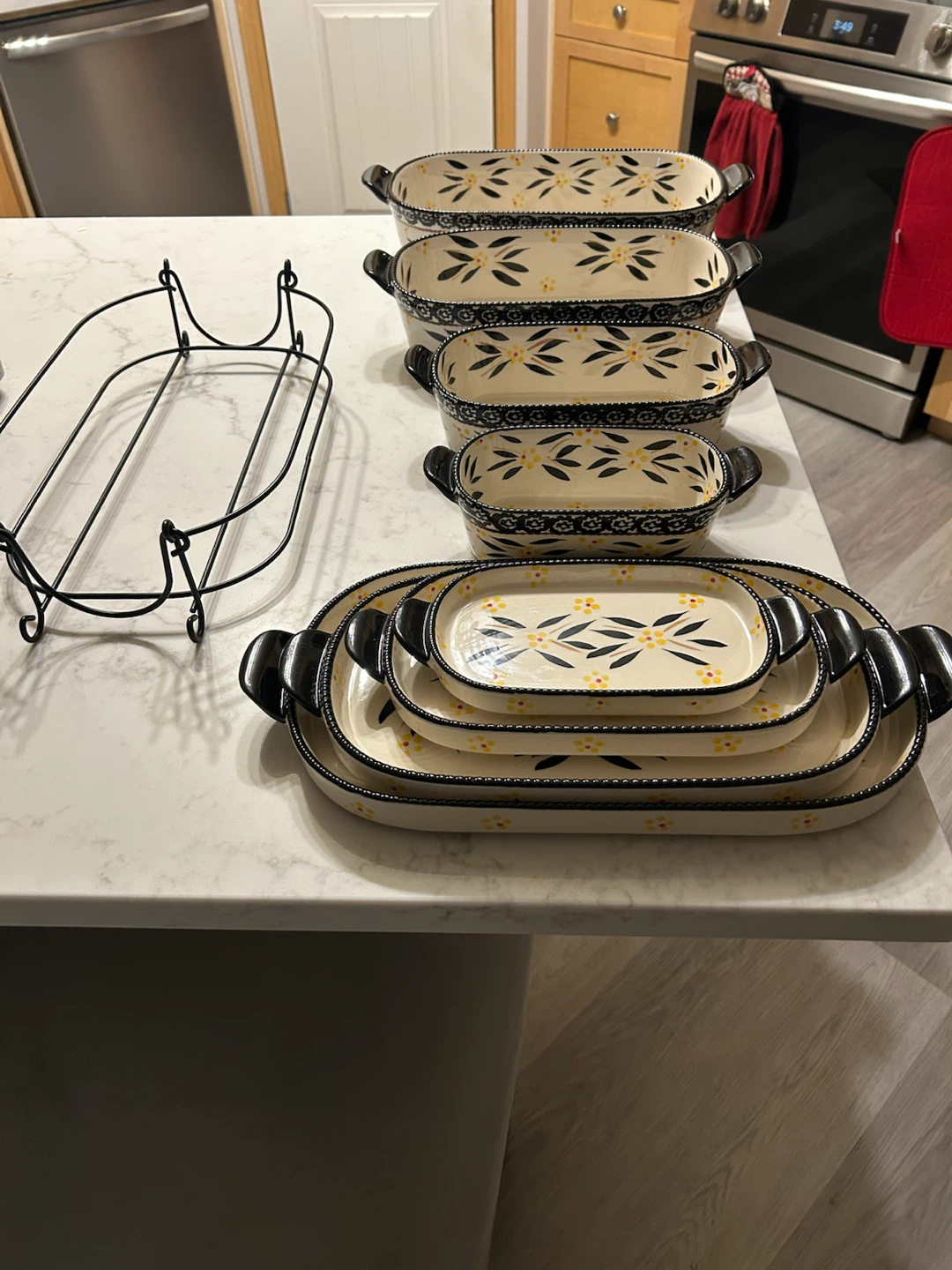 Temp-tations floral ceramic bakeware set - photo 4