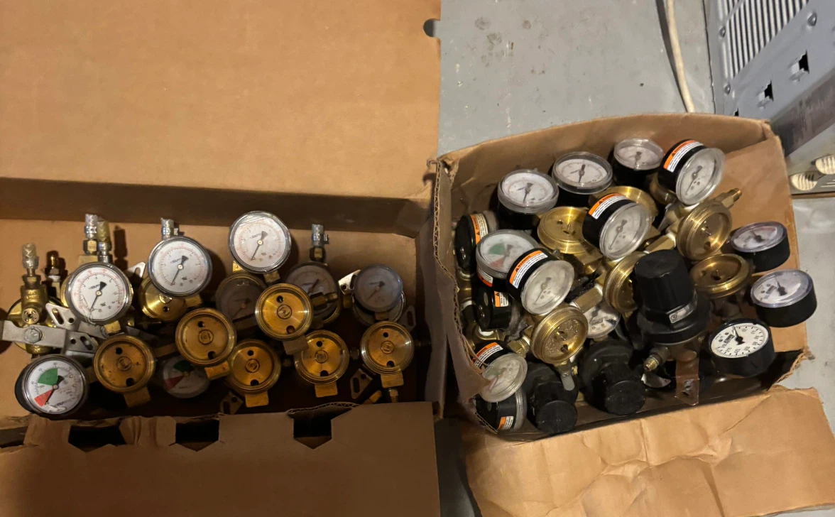 Assorted Pressure Gauges and Regulators