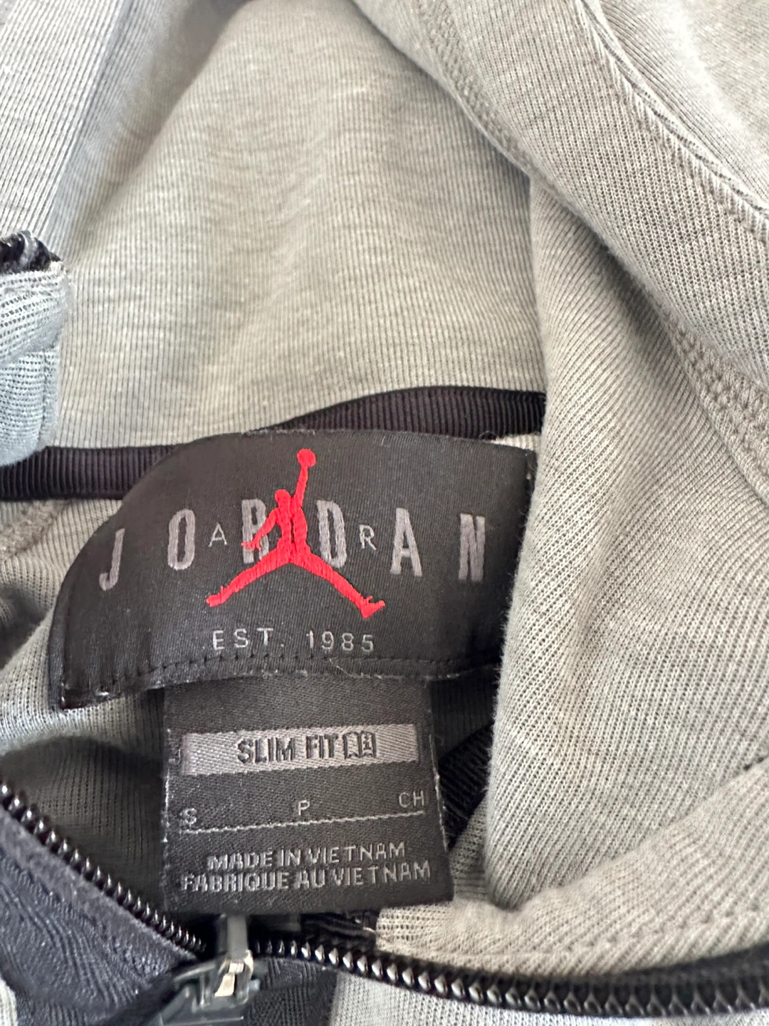 Jordan Slim Fit Full-Zip Hoodie - Grey the payment cash only - photo 2