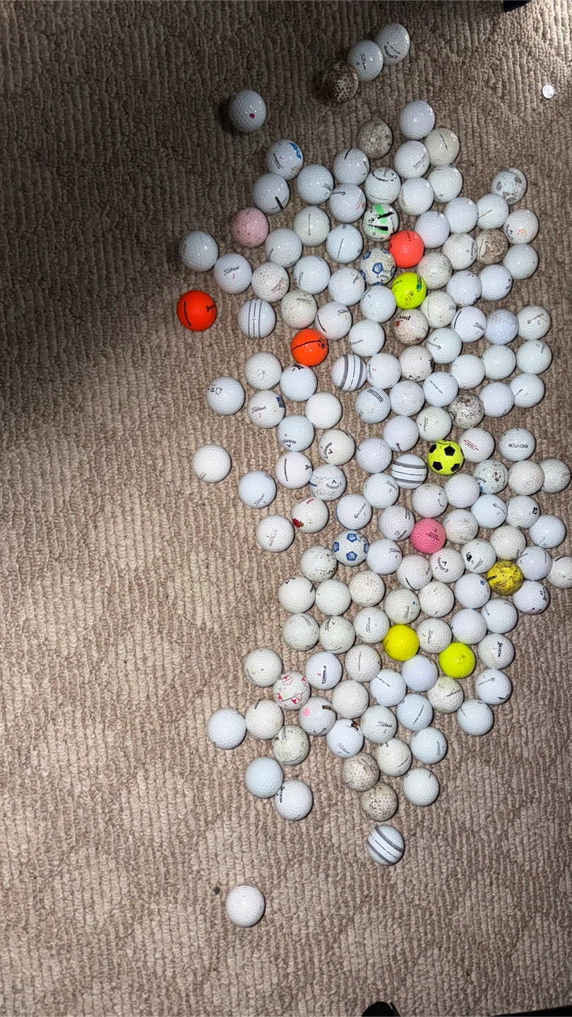 Large Collection of Used Golf Balls