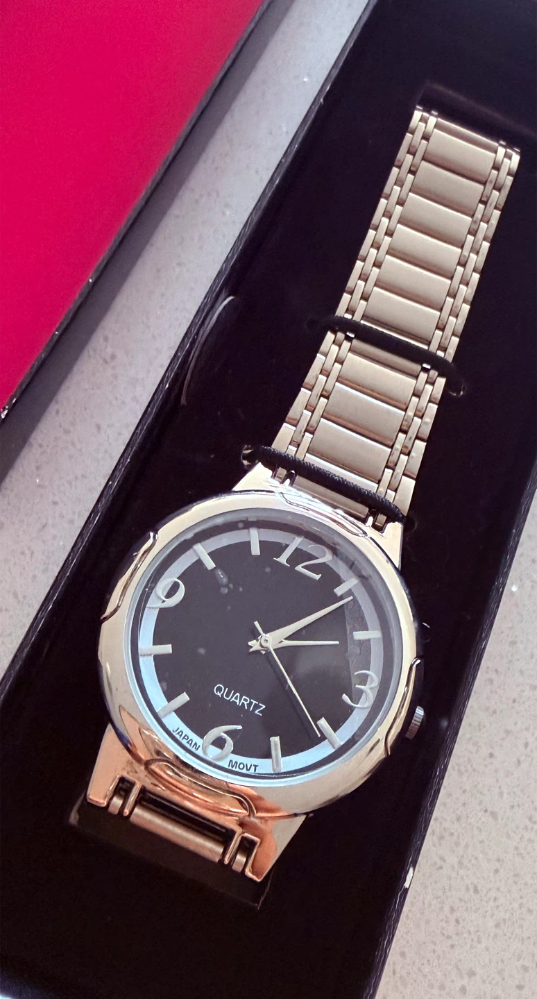 BRAND NEW • AVON Stainless Steel QUARTZ Watch w Platic And Tab - photo 2