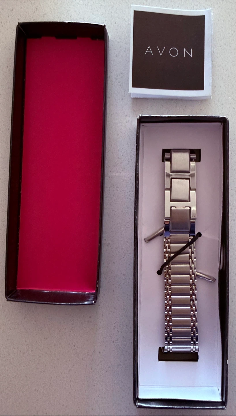 BRAND NEW • AVON Stainless Steel QUARTZ Watch w Platic And Tab - photo 4