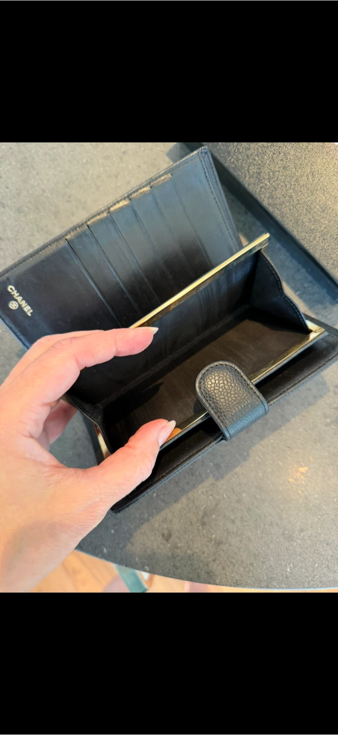 Chanel Black Caviar Leather Wallet