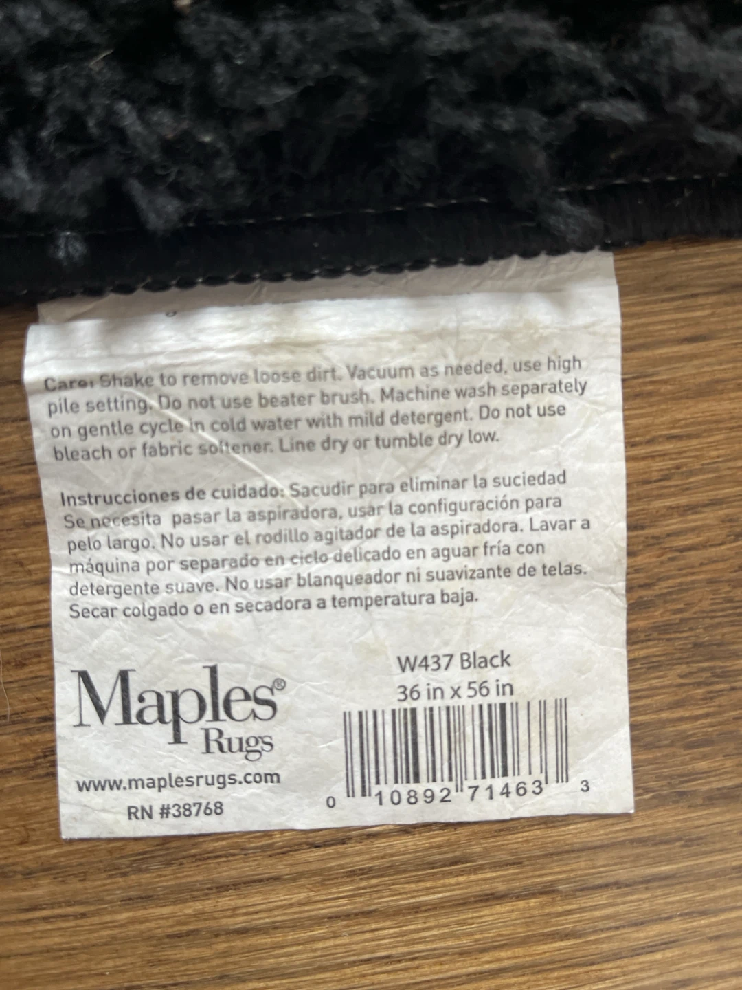 Maples Rugs Black Shag Rug - photo 2