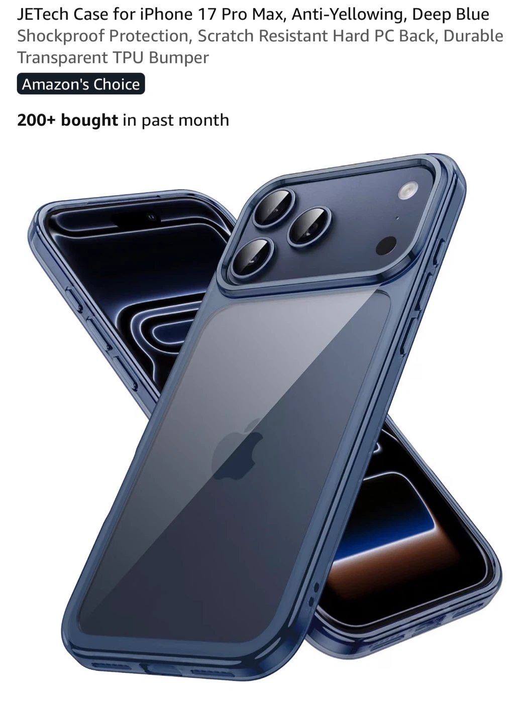 JETech Case for iPhone 17 Pro Max