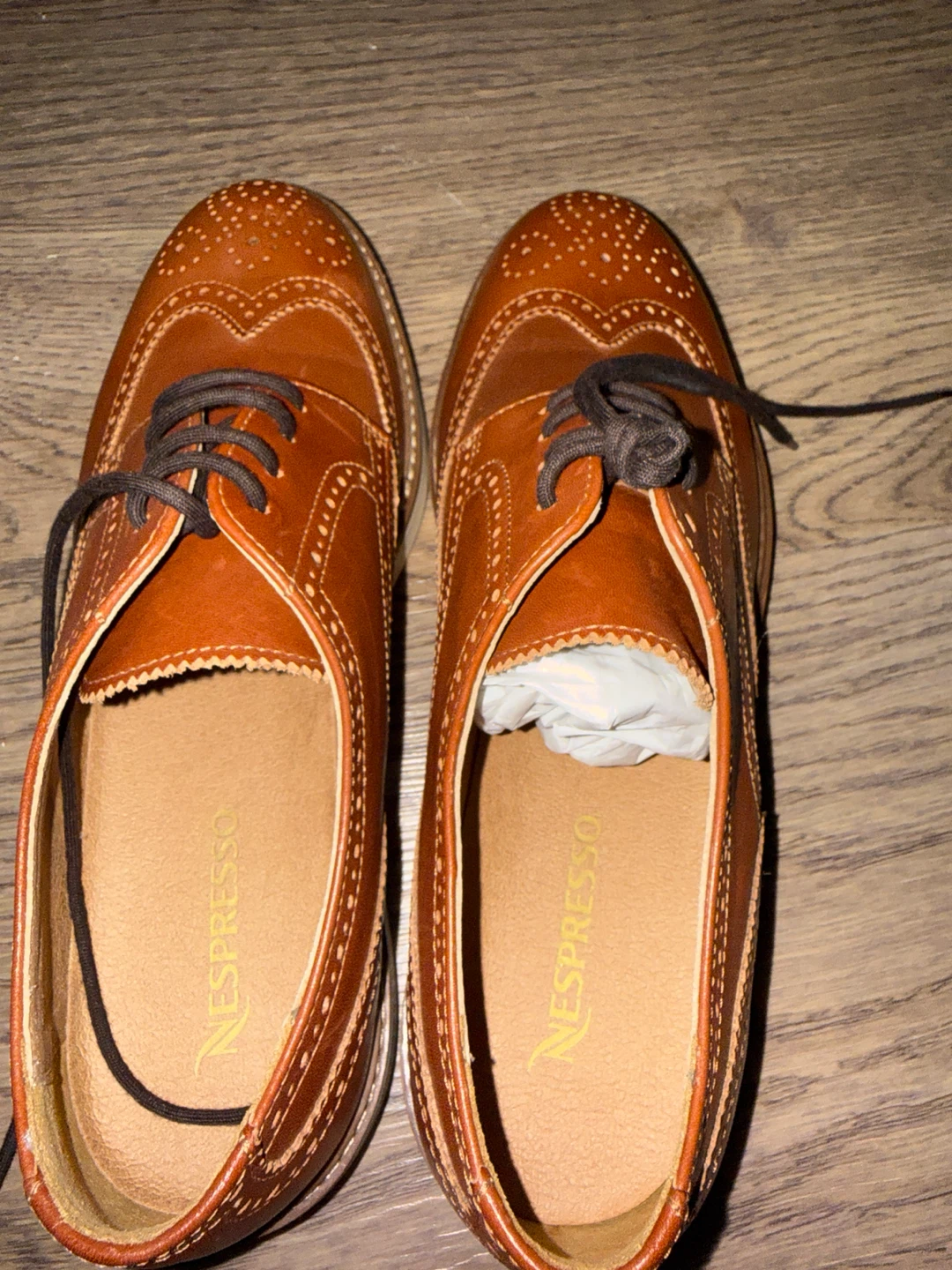 Nespresso Brown Brogue Oxford Shoes – Size 41 - photo 2