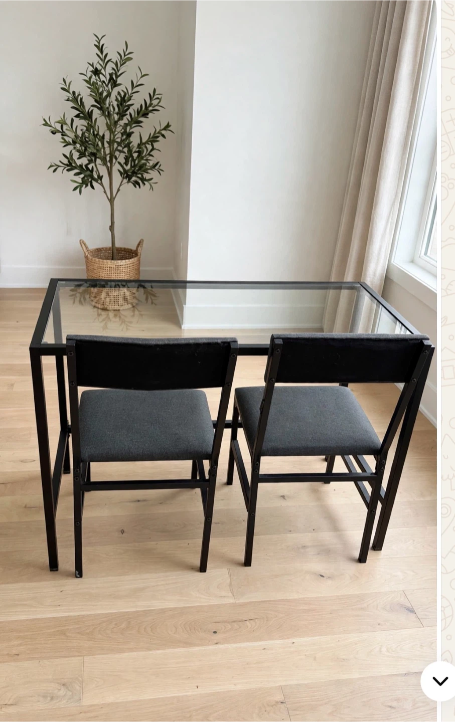 Glass Top Metal Frame Desk