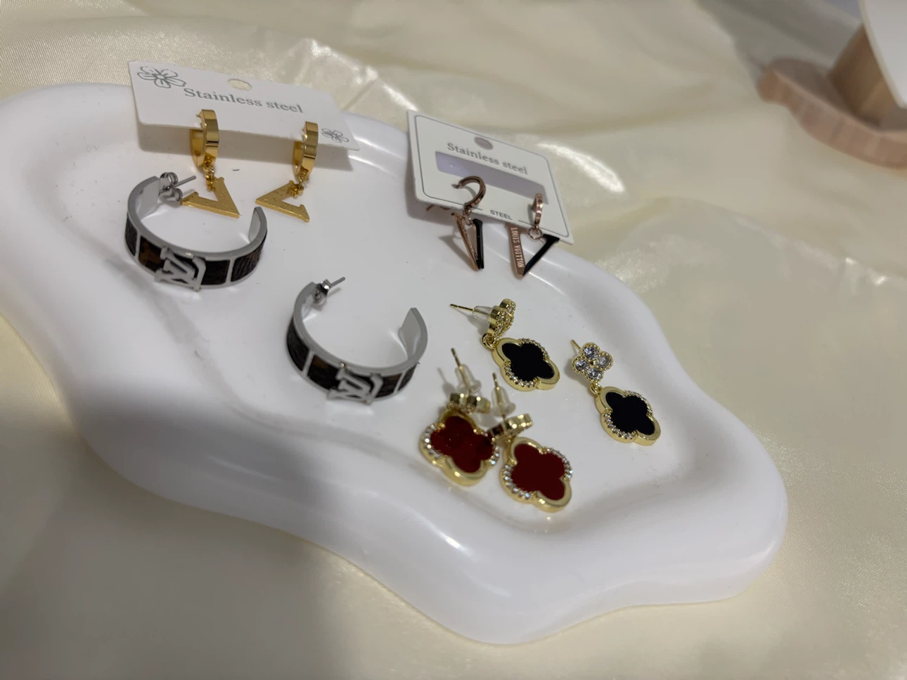 Stainless Steel Earrings and Rings