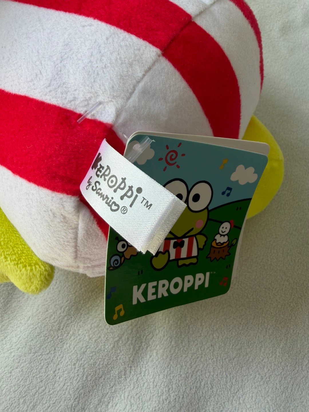 New Sanrio Keroppi Kero Kero Red Stripe Shirt 11” - photo 3