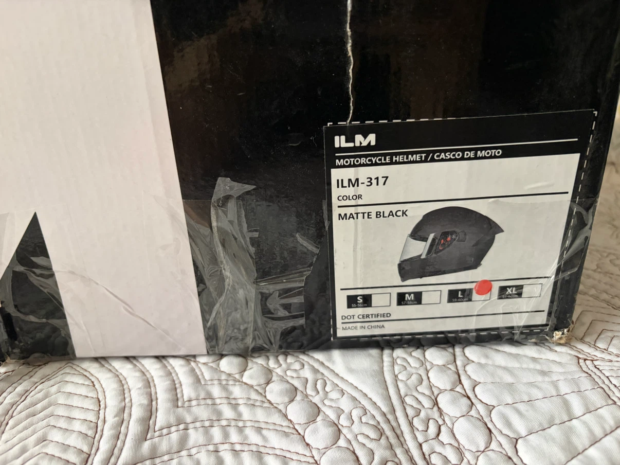 ILM Motorcycle Helmet and Gloves Set