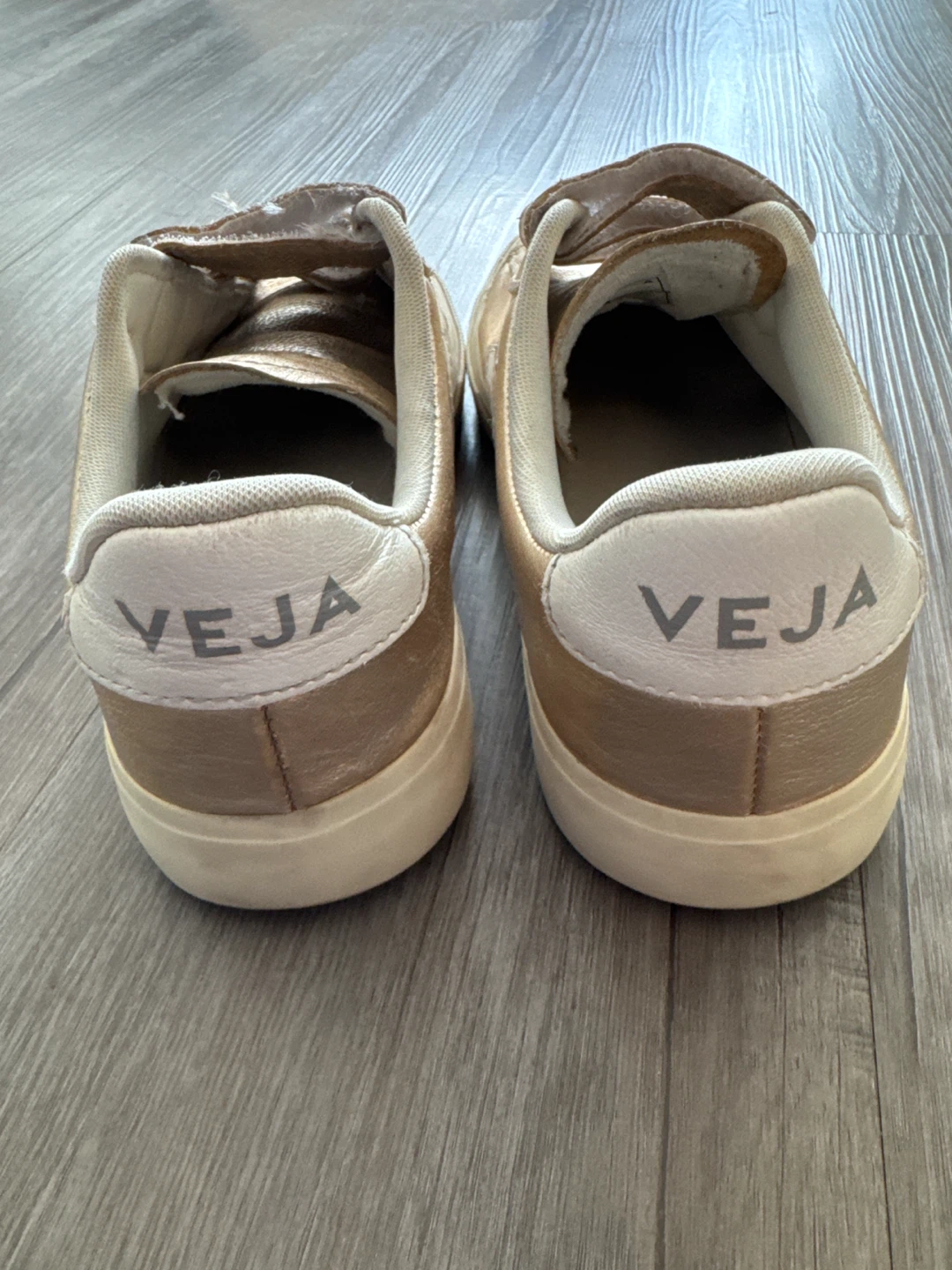 Veja Gold Hook-and-Loop Sneakers - Size 38 - photo 3