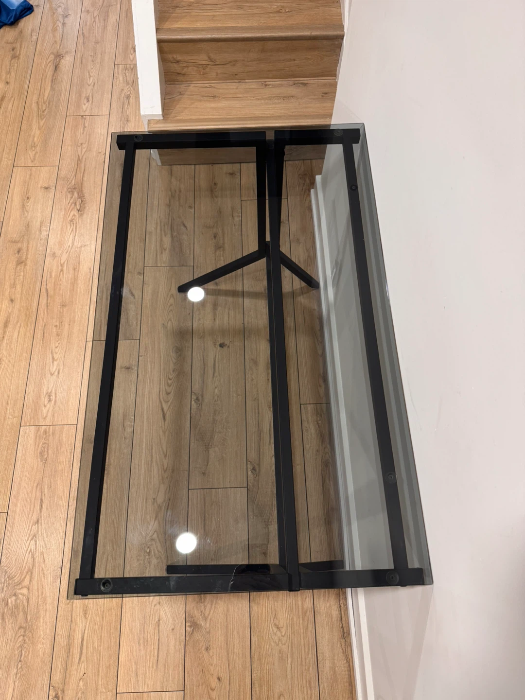 Black Metal and Glass Desk - photo 2