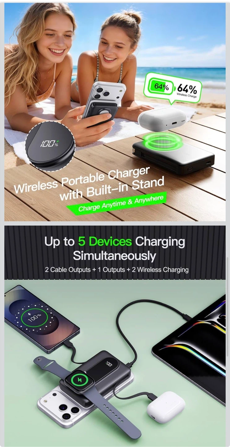 10,000mAh Magnetic Portable Charger - photo 4