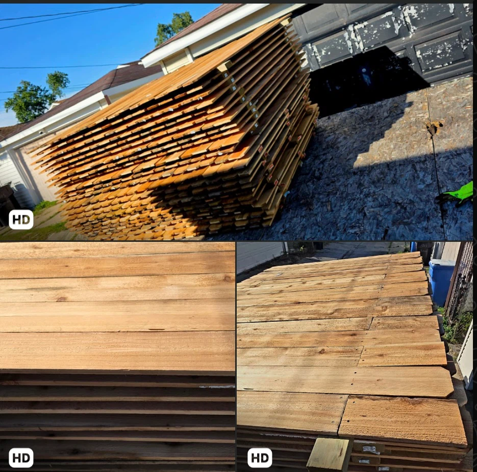 Stack of Natural cedar wood Fence Pickets