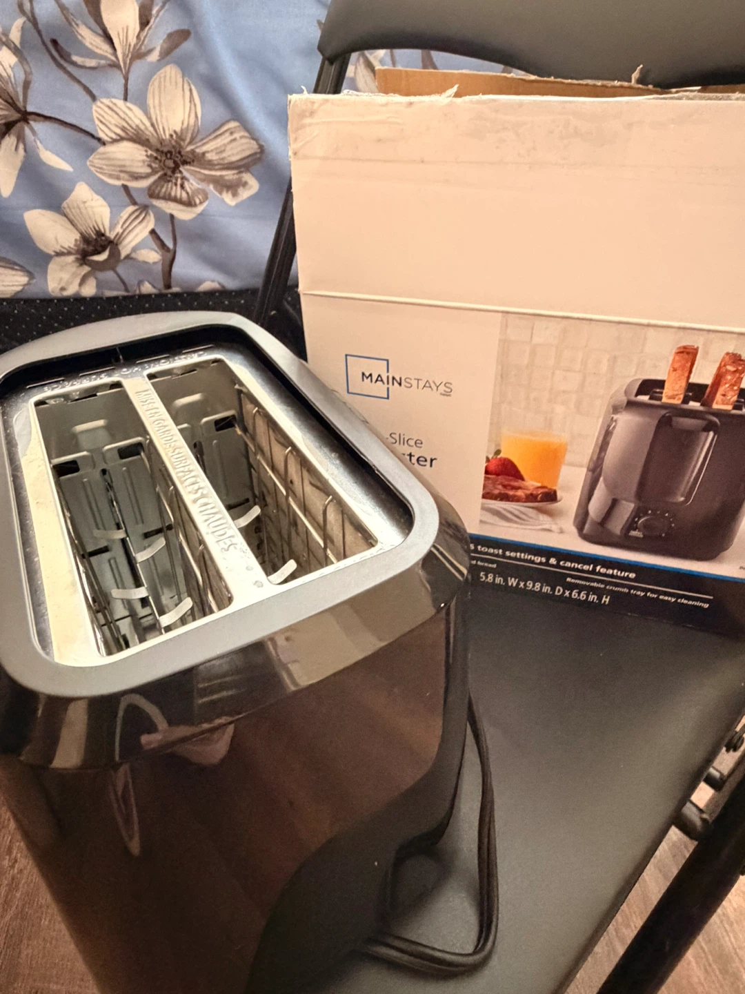 Mainstays 2-Slice Toaster – Stainless Steel | Extra-Wide Slots - photo 4