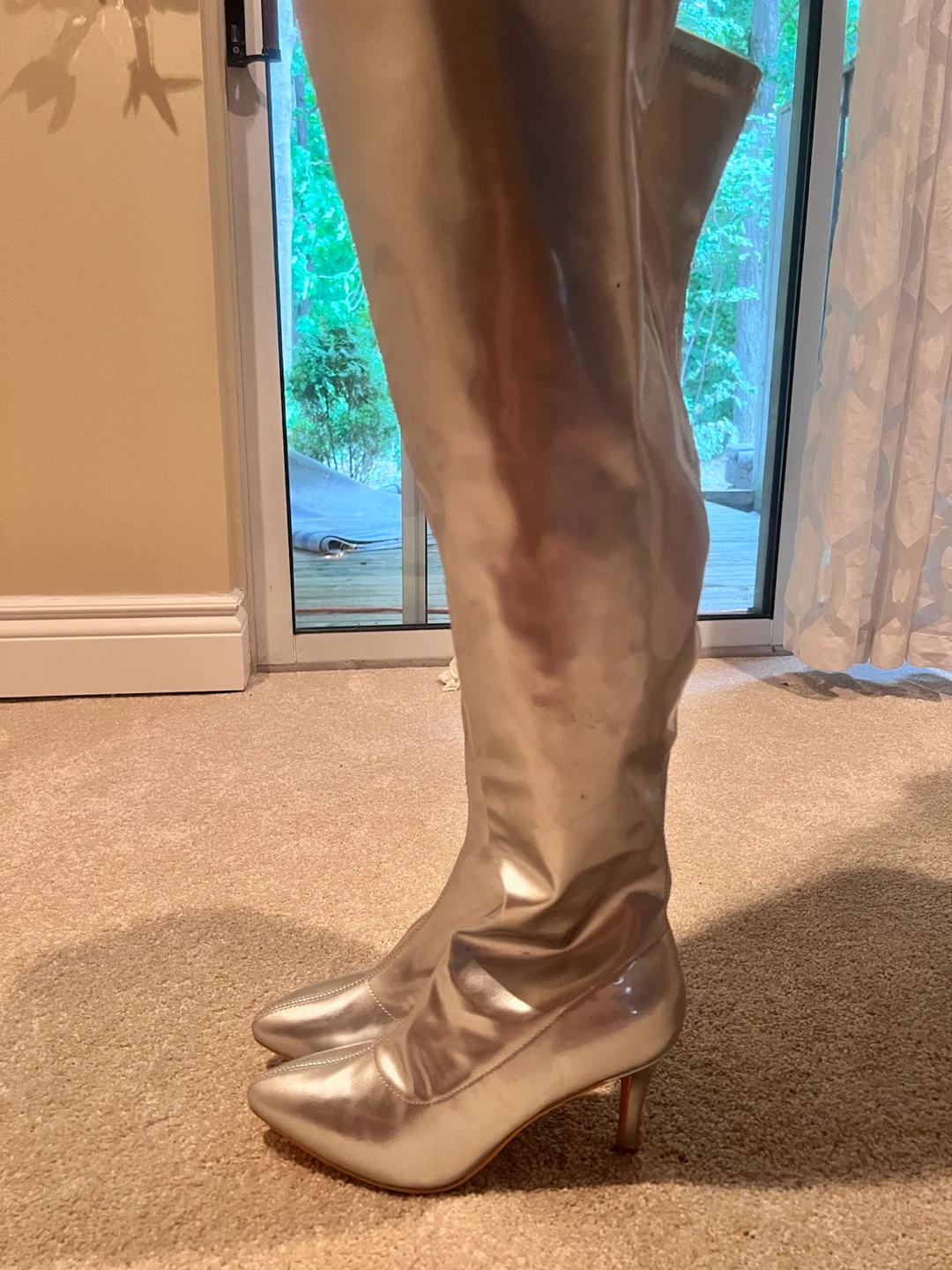 Silver Over-the-Knee Boots - photo 3