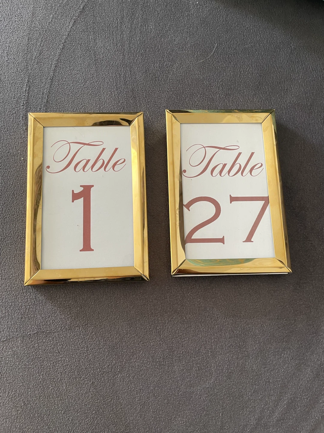 Gold Table Number Frames - photo 3
