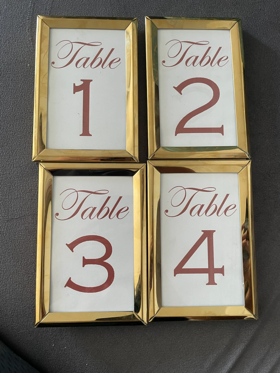 Gold Table Number Frames - photo 4