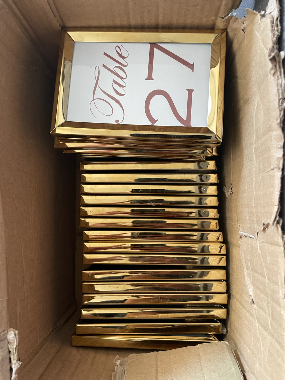 Gold Table Number Frames - photo 5
