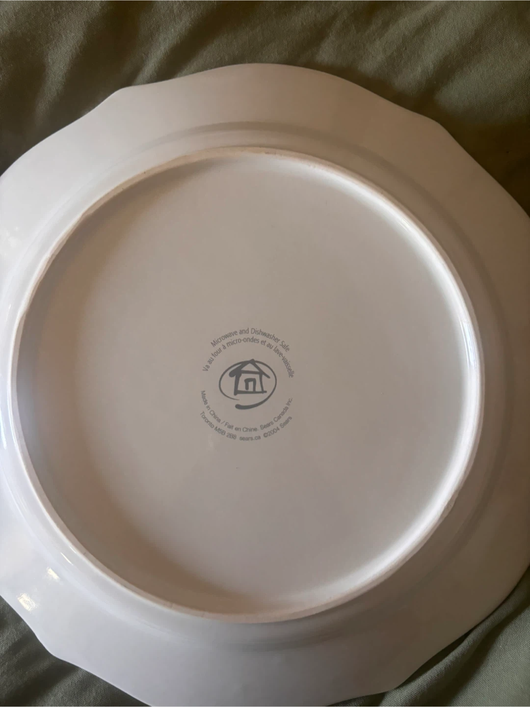 White Floral Stoneware Dinner Plate (set of 4) - photo 2