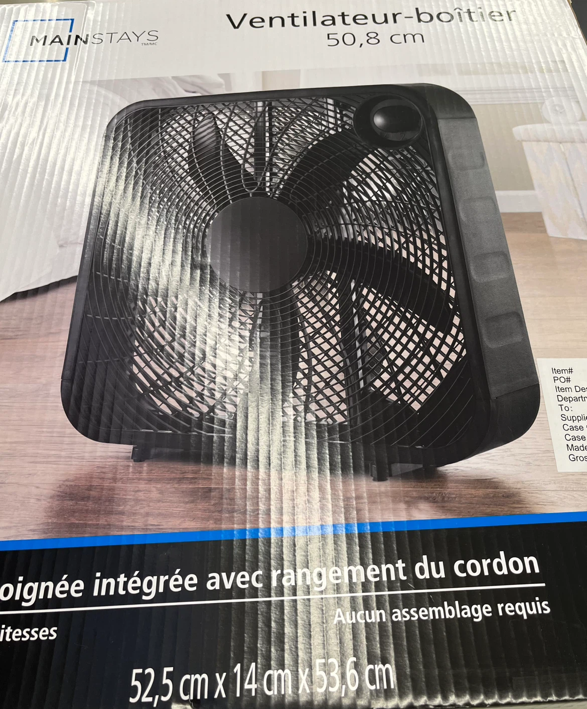 Mainstays 50.8 cm Box Fan