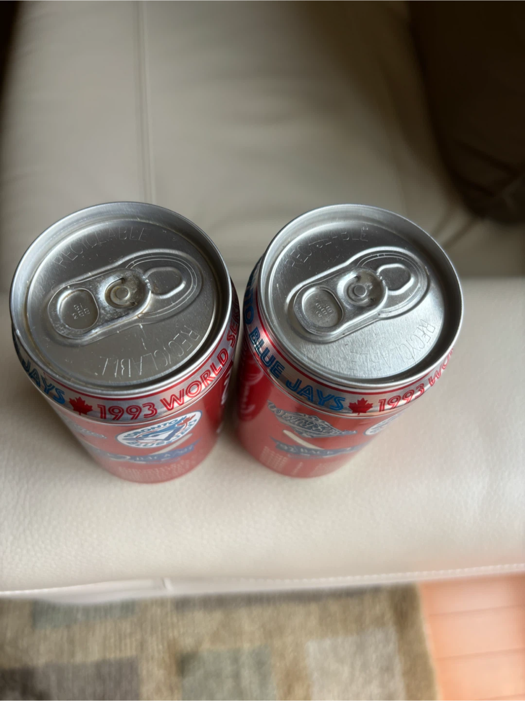 2 Coca-Cola Toronto Blue Jays 1993 World Series Cans - photo 2