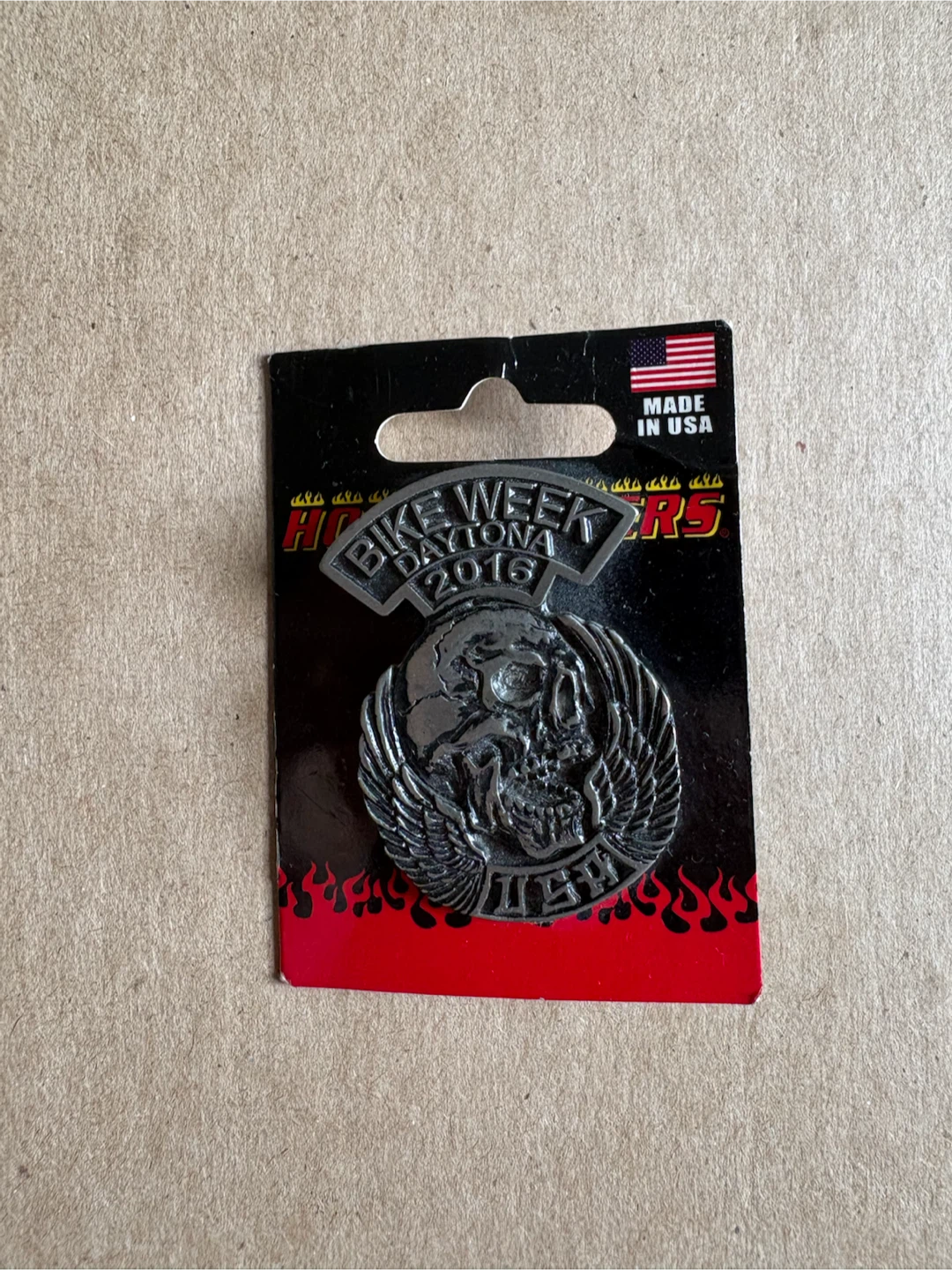 Hot Leathers Day 16 Stitches Skull Pin