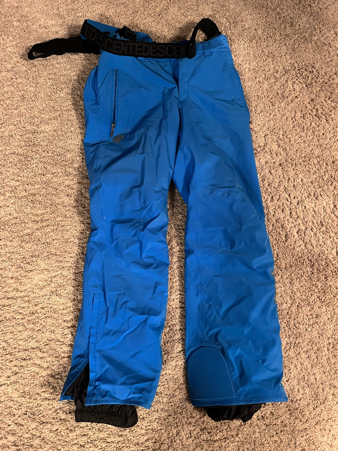 DESCENTE Blue Ski Pants with Suspenders