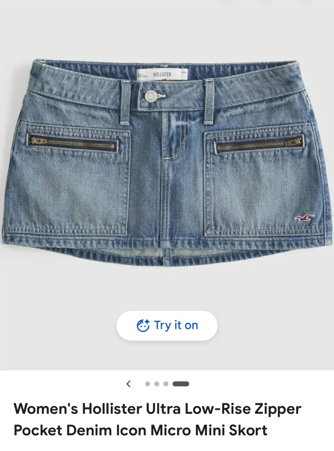 Hollister Ultra Low-Rise Denim Skort - photo 2