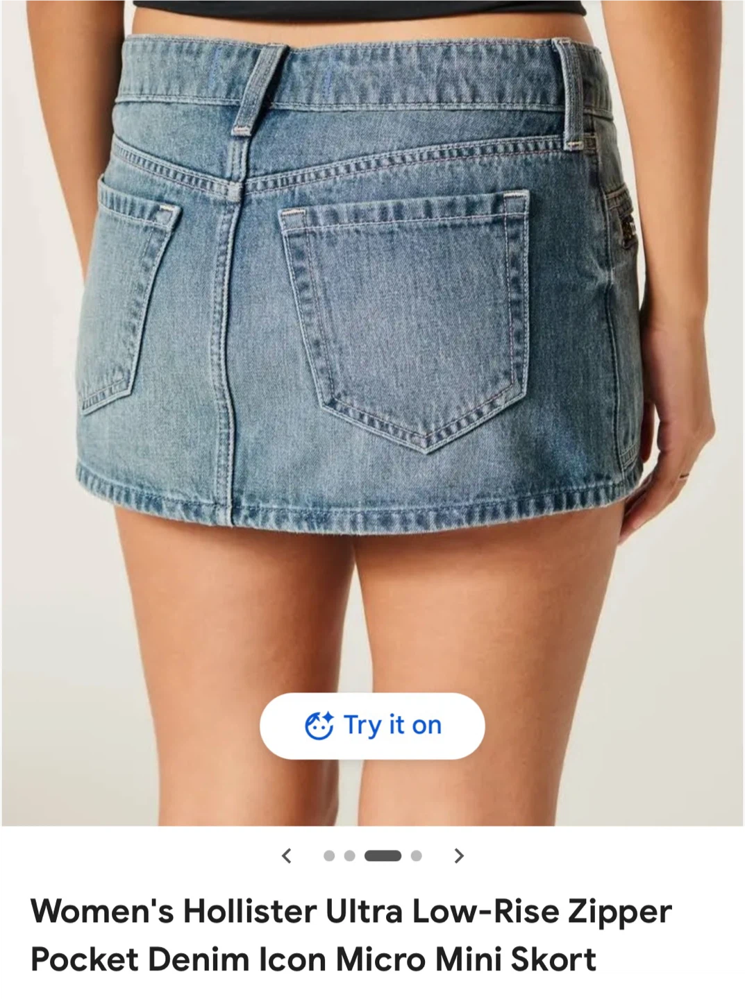 Hollister Ultra Low-Rise Denim Skort - photo 3