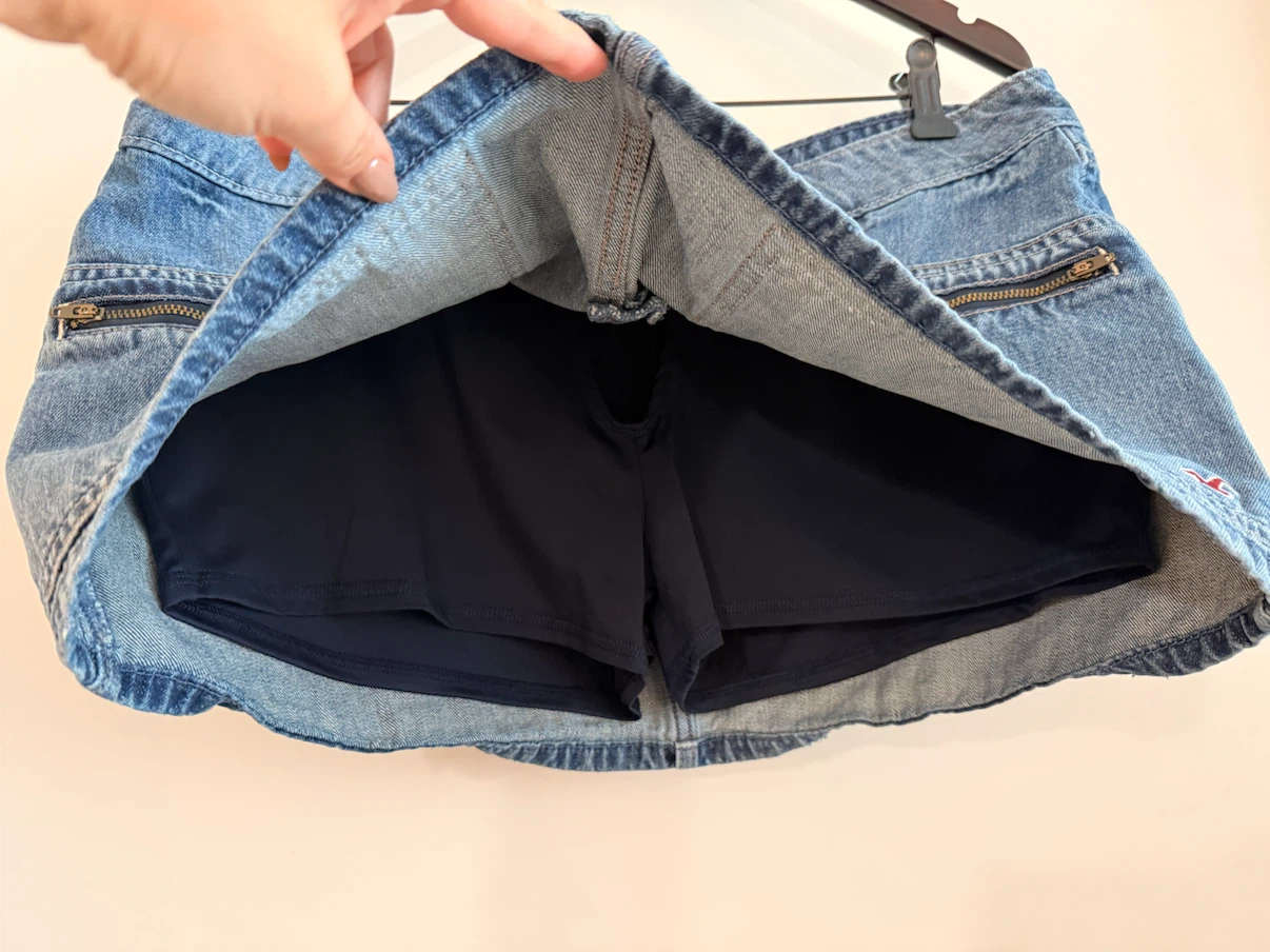Hollister Ultra Low-Rise Denim Skort - photo 5