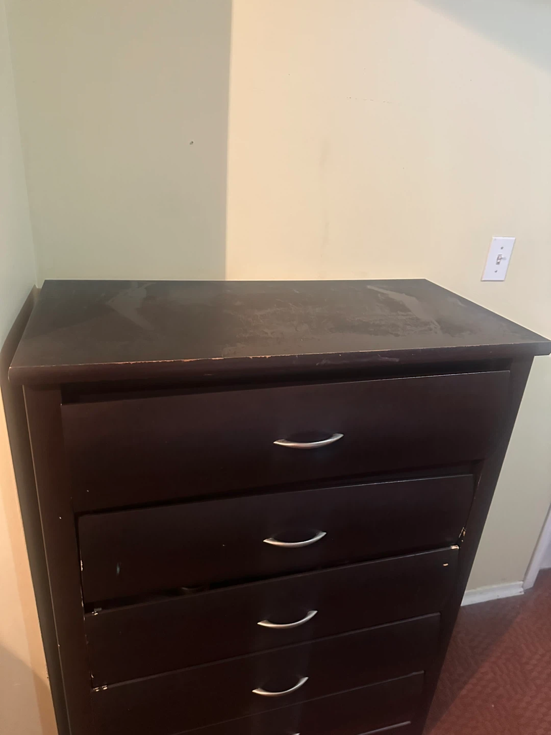 Dark Brown 5-Drawer Dresser - photo 3