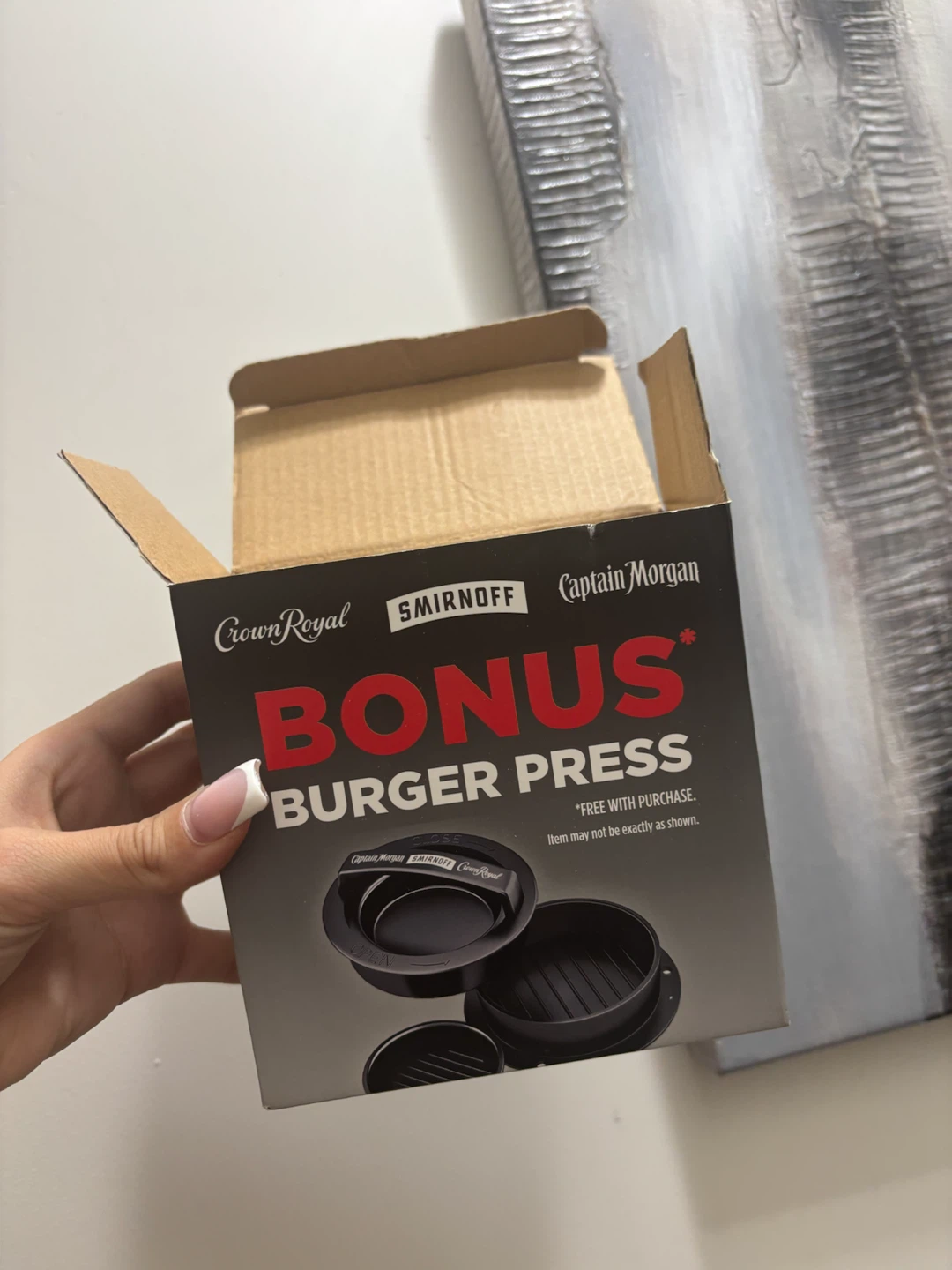 Crown Royal / Smirnoff / Captain Morgan Burger Press