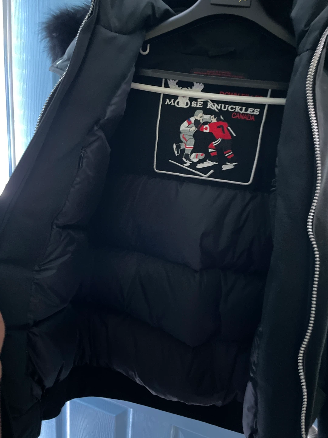 Moose Knuckles Black Down Bomber Jacket - photo 3