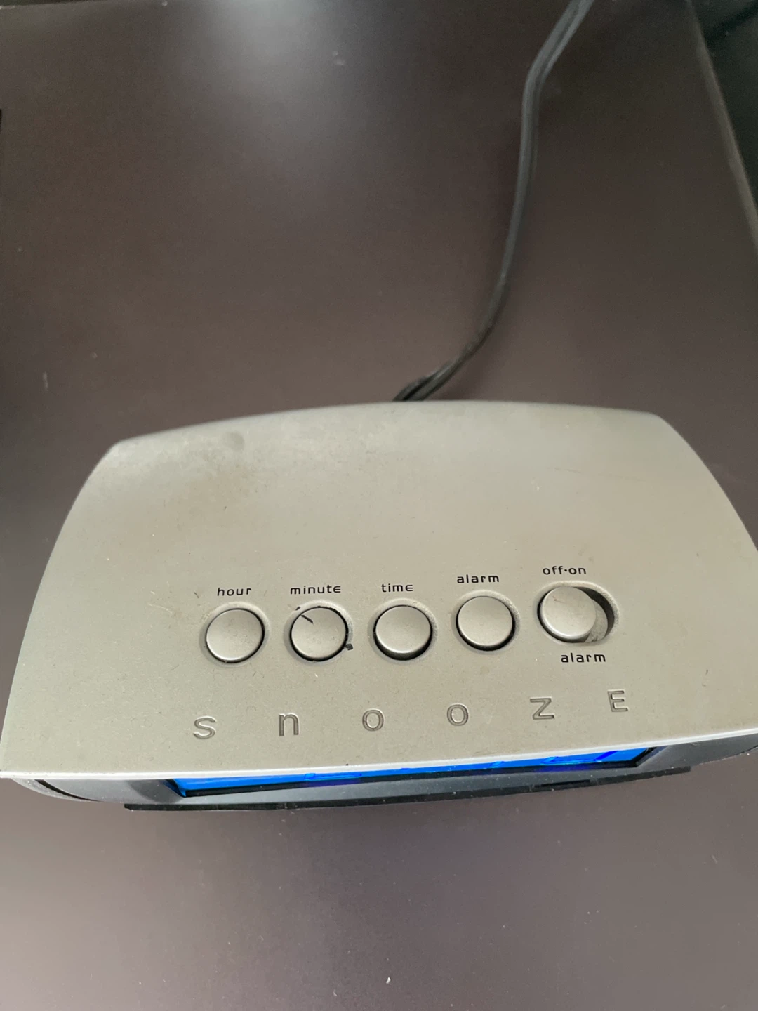 Digital Alarm Clock with Blue LED Display - photo 2