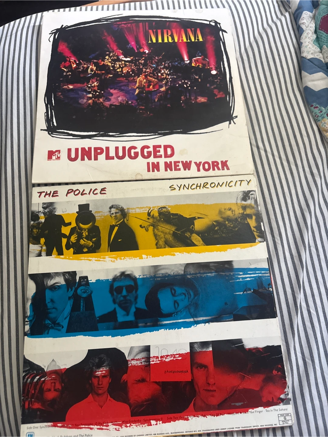 Nirvana Unplugged and The Police Synchronicity Vinyl Records